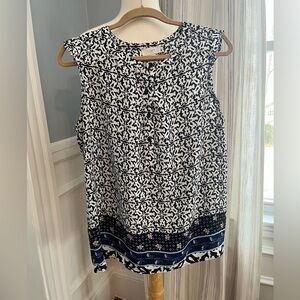 LOFT sleeveless top. Size L Like New!